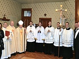 Archbishop Carlson, Rector, Deacon, Lector, MC and Servers